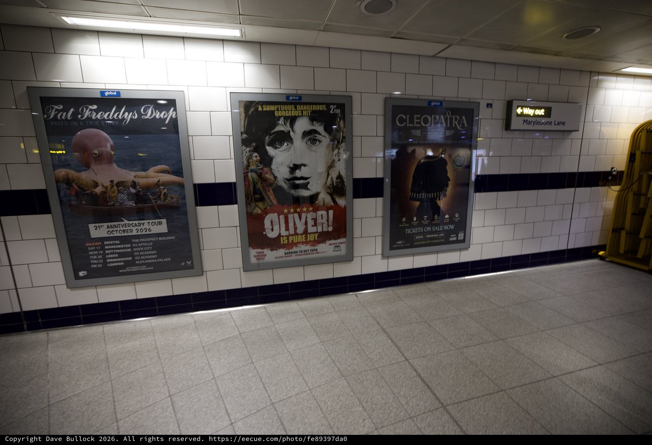 London Underground Station Advertising Posters Display