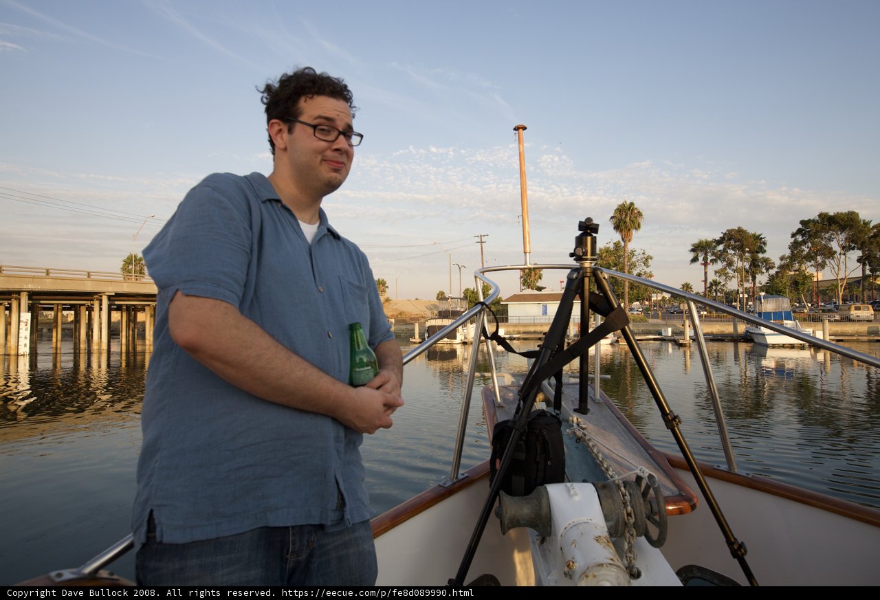 Man on a Boat in the Middle of the Water