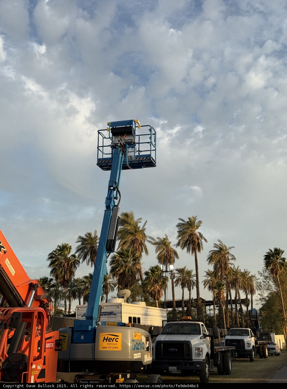 Urban Machinery Amidst the Palms