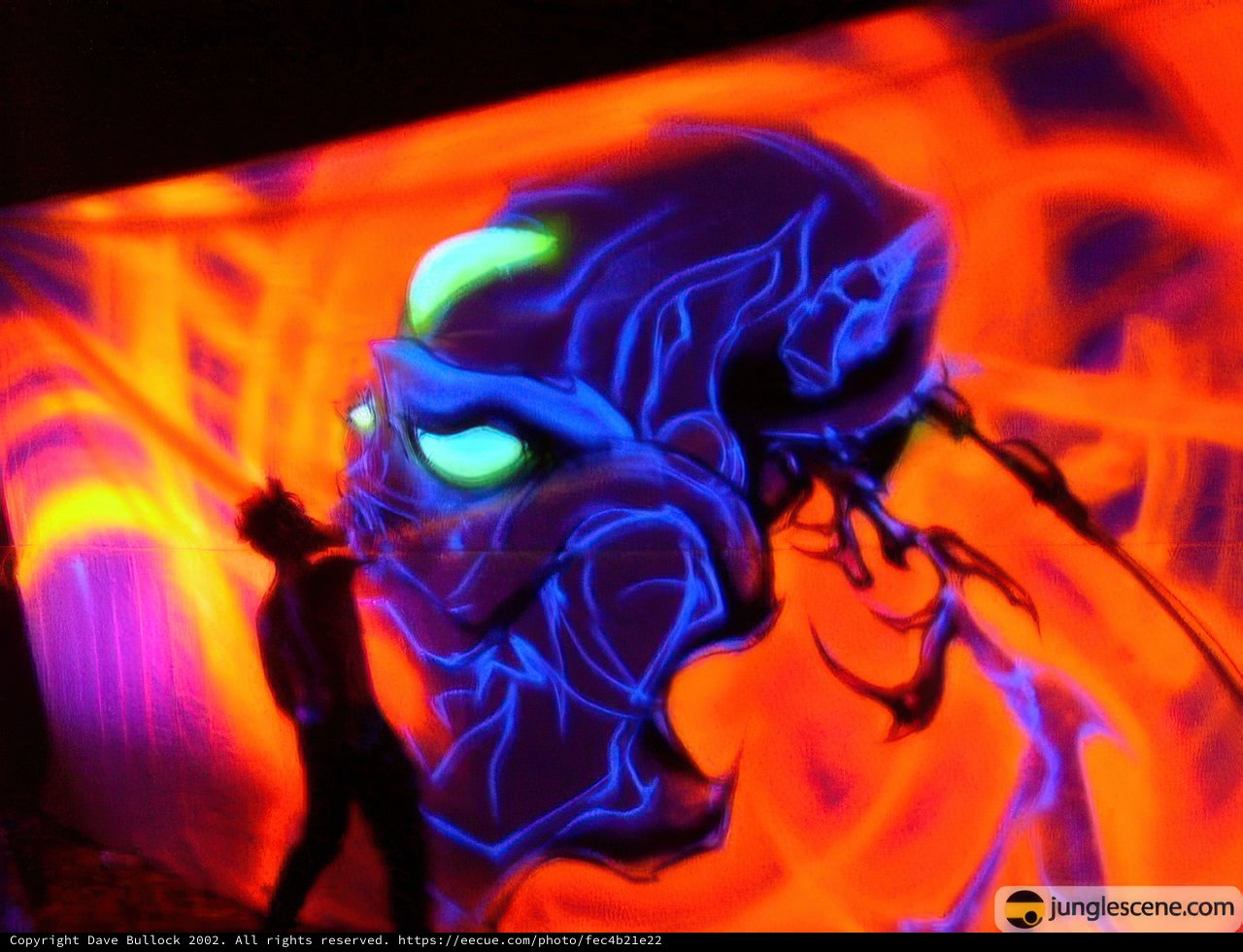 Neon Mask Mural