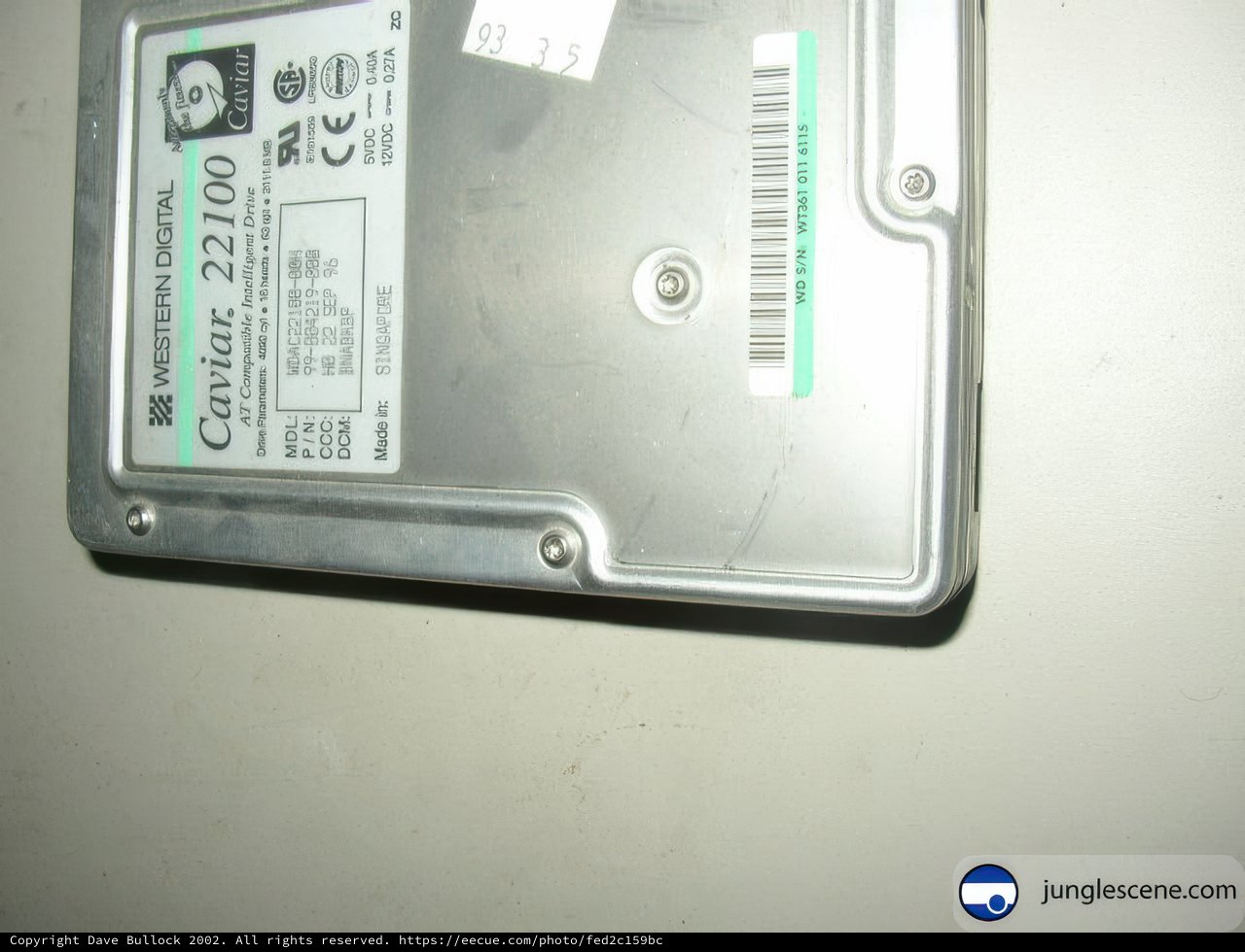 Vintage Hard Drive with Sticker