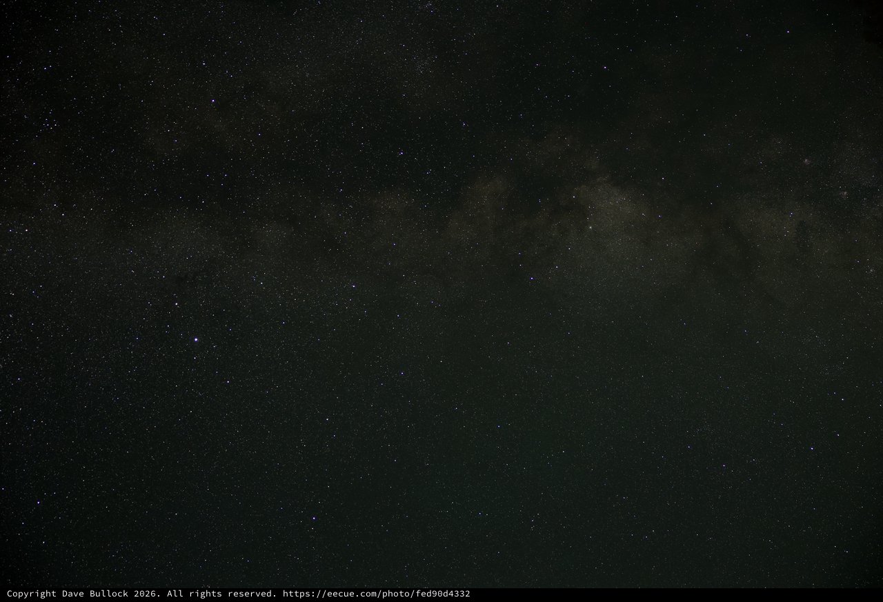 Milky Way Arches Over Lassen Volcanic Night Sky