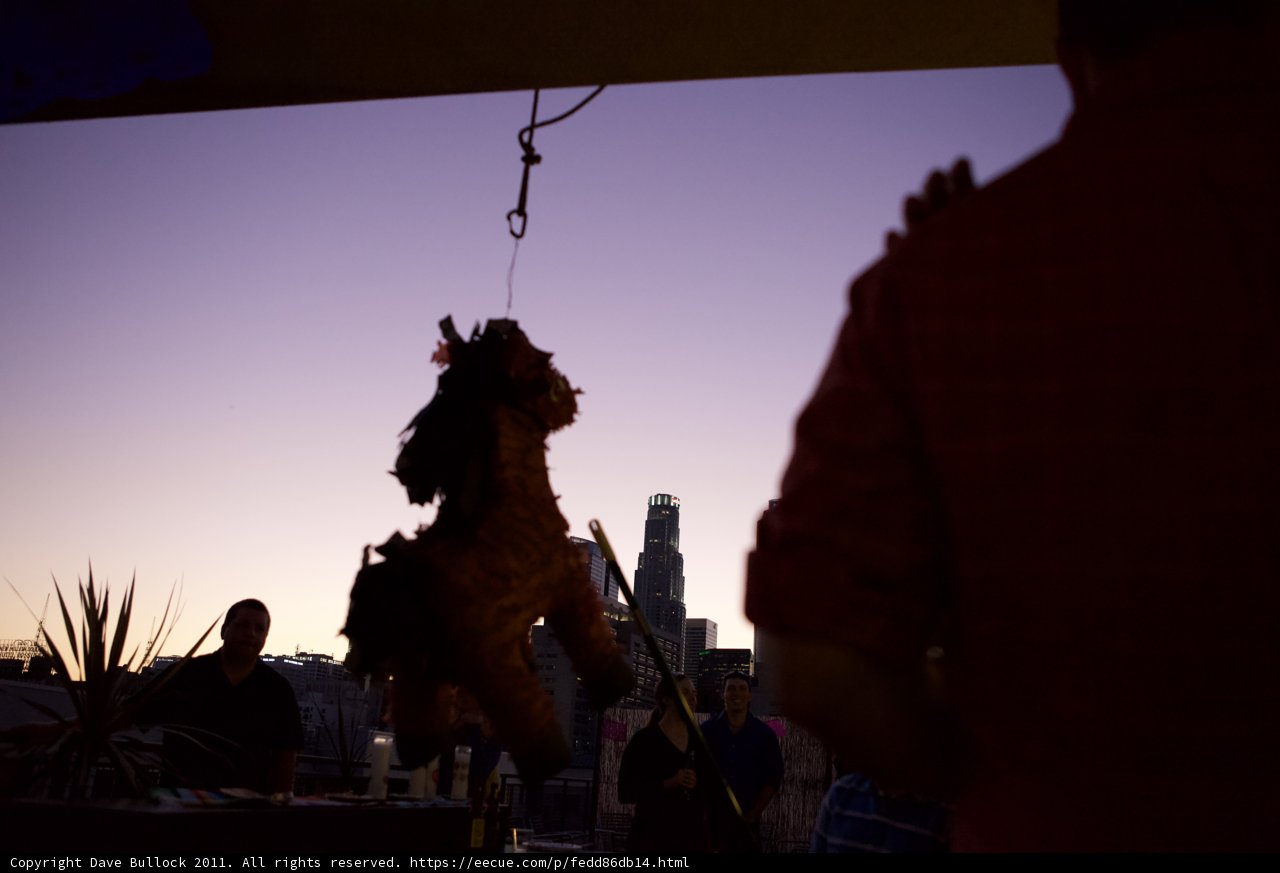 Hanging the Pinata Horse