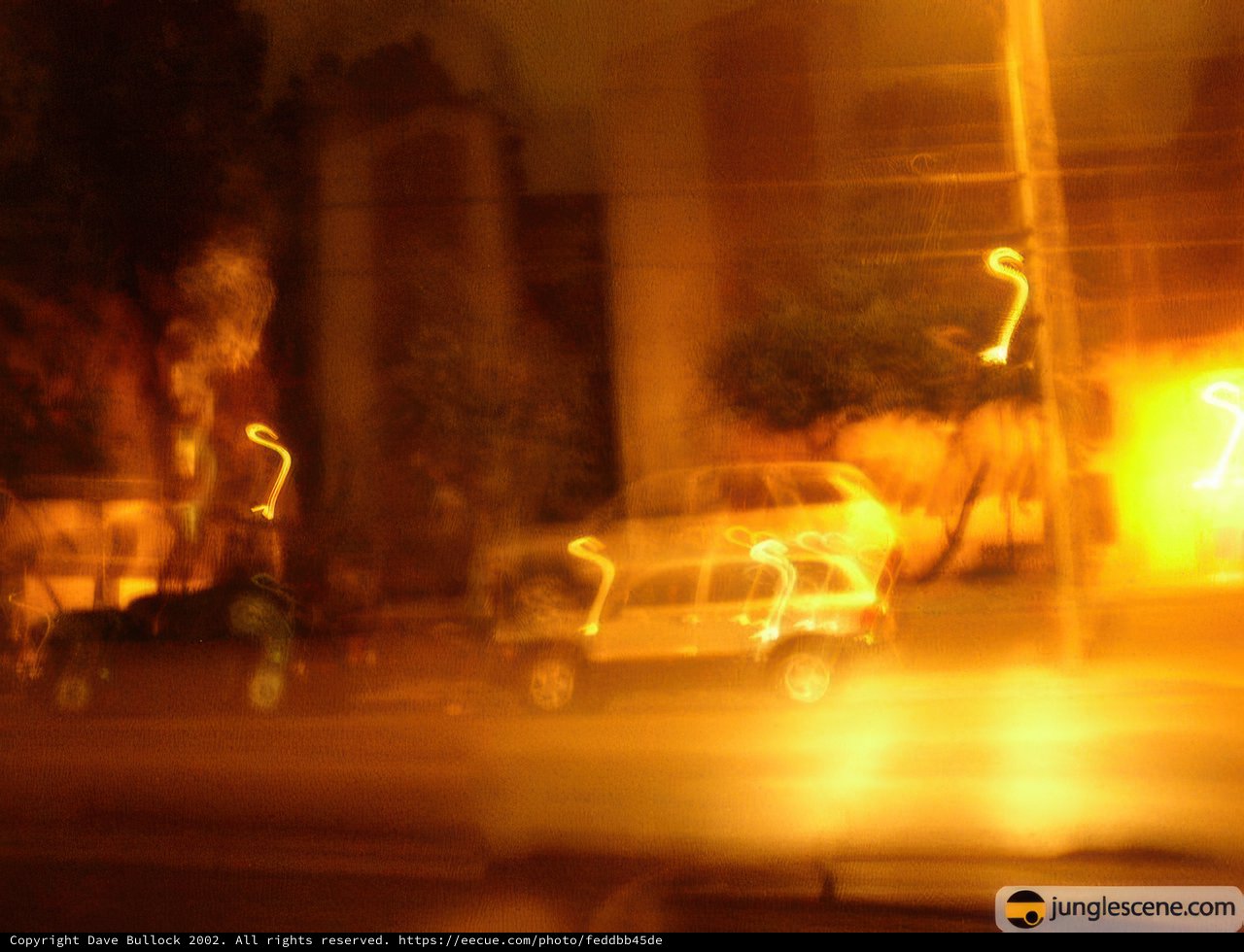 Blurred Night Street in Urban Metropolis
