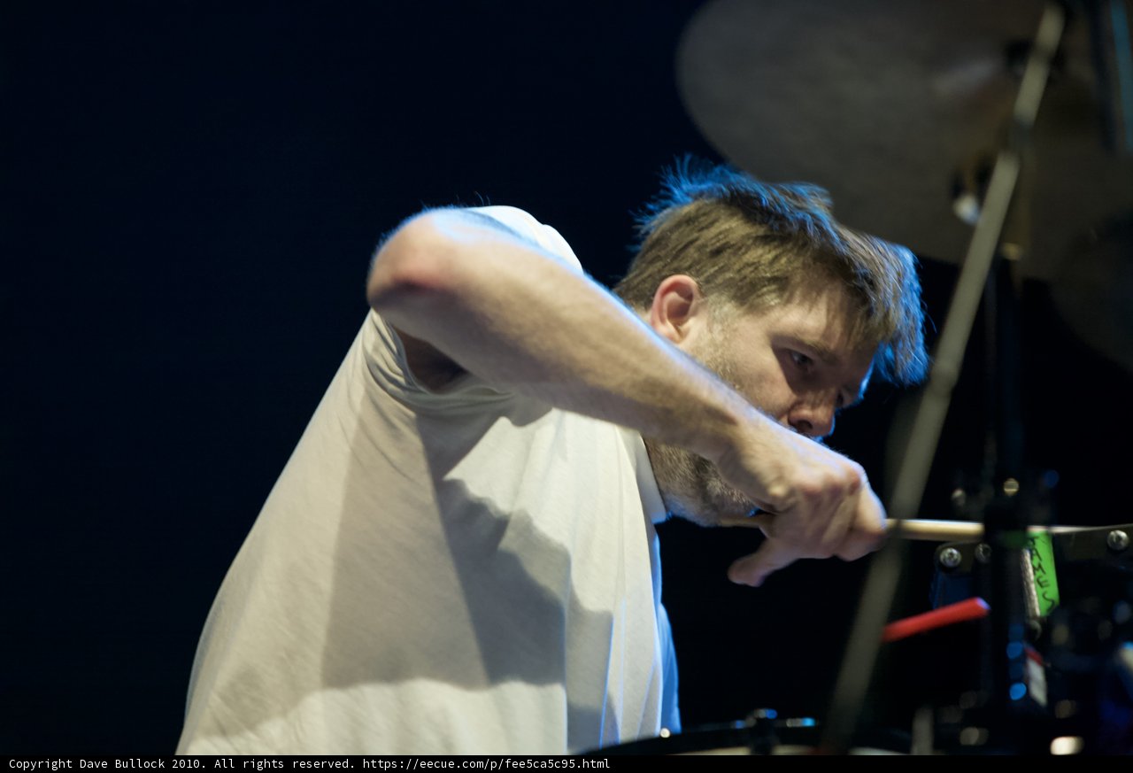 Rockin' the Drums Caption: James Murphy wows the crowd with his epic drum skills during a solo performance at Cochella 2010.