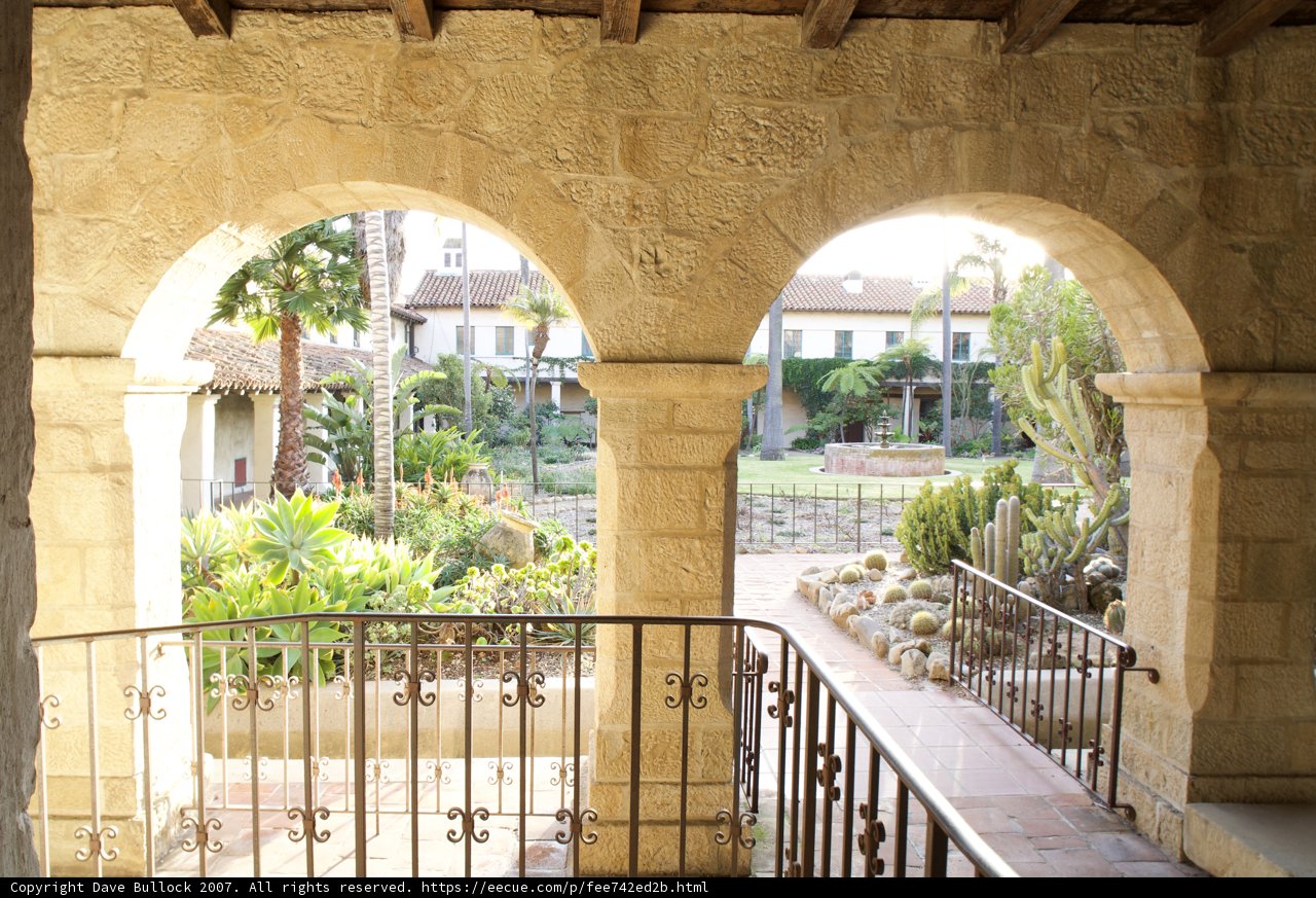 Courtyard of Santa Barbara Mission