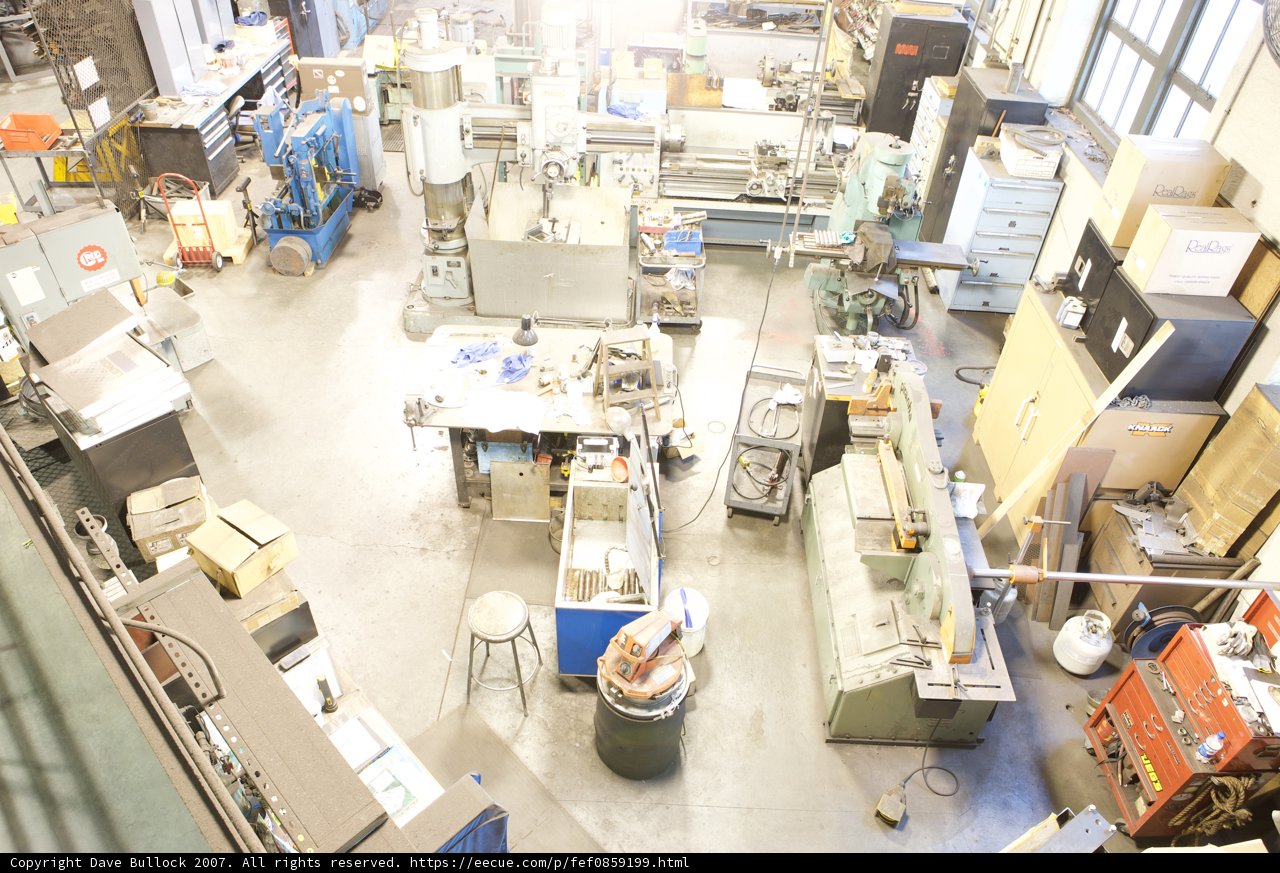 Inside a bustling factory