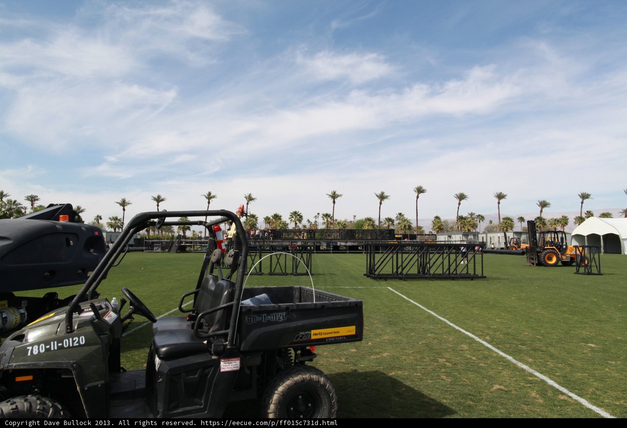 Parked Golf Cart at Coachella
