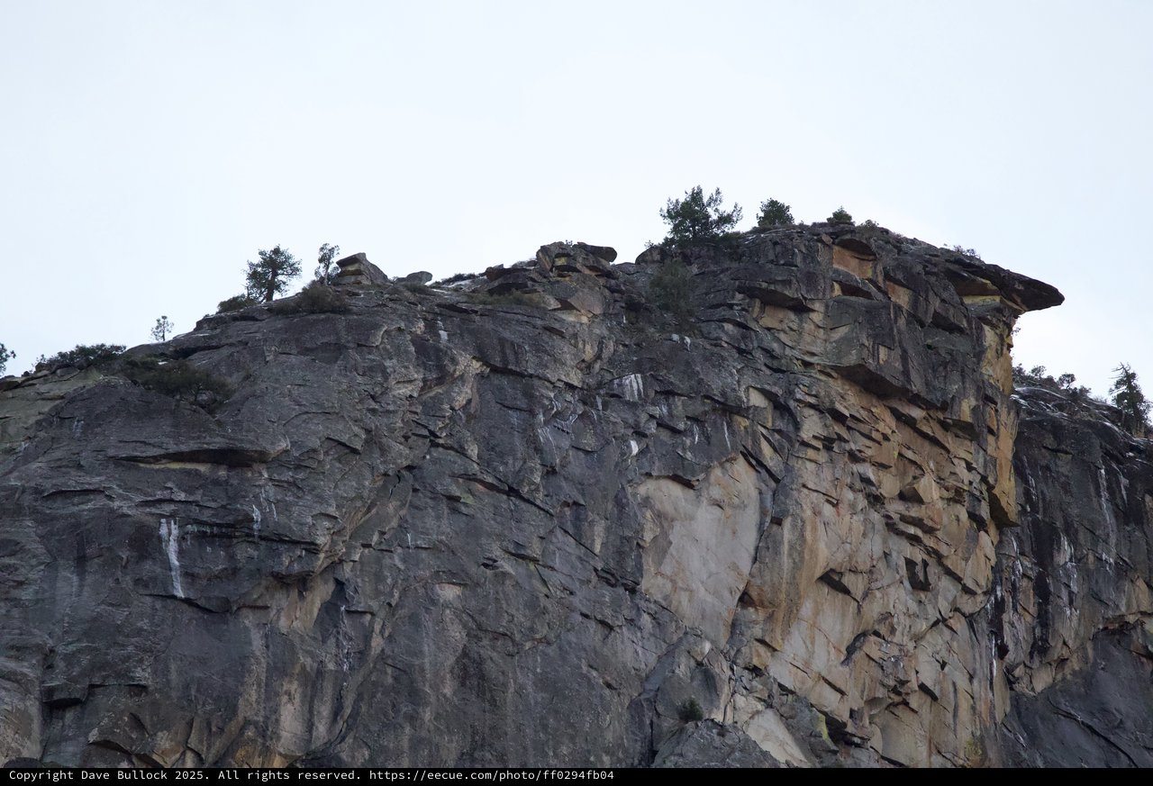 Dramatic Layered Rock Face at Dusk