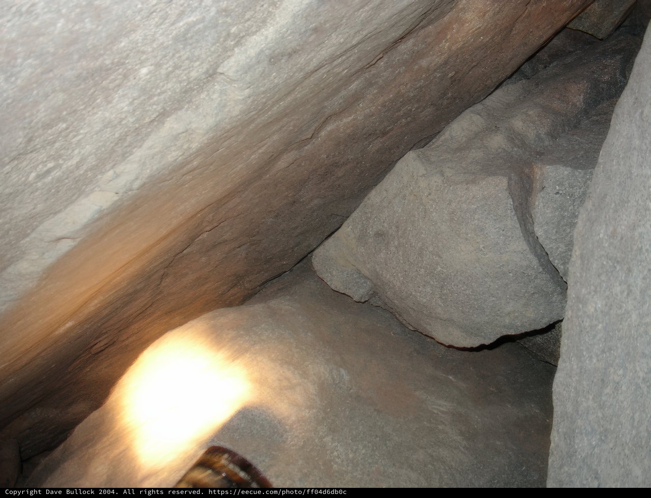 Illuminated Cave Entrance