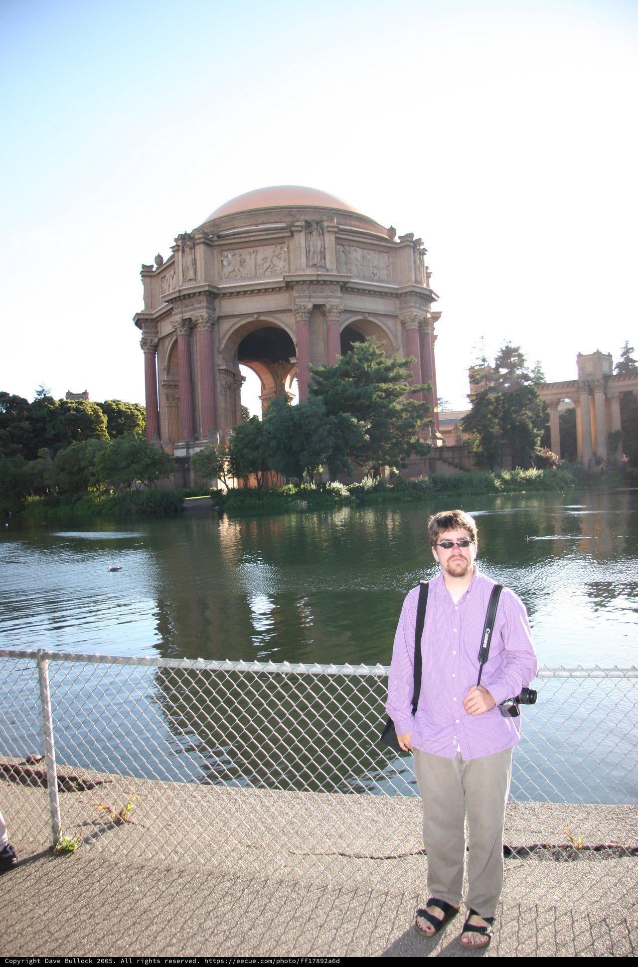 Tourist Poses at Palace of Fine Arts Rotunda