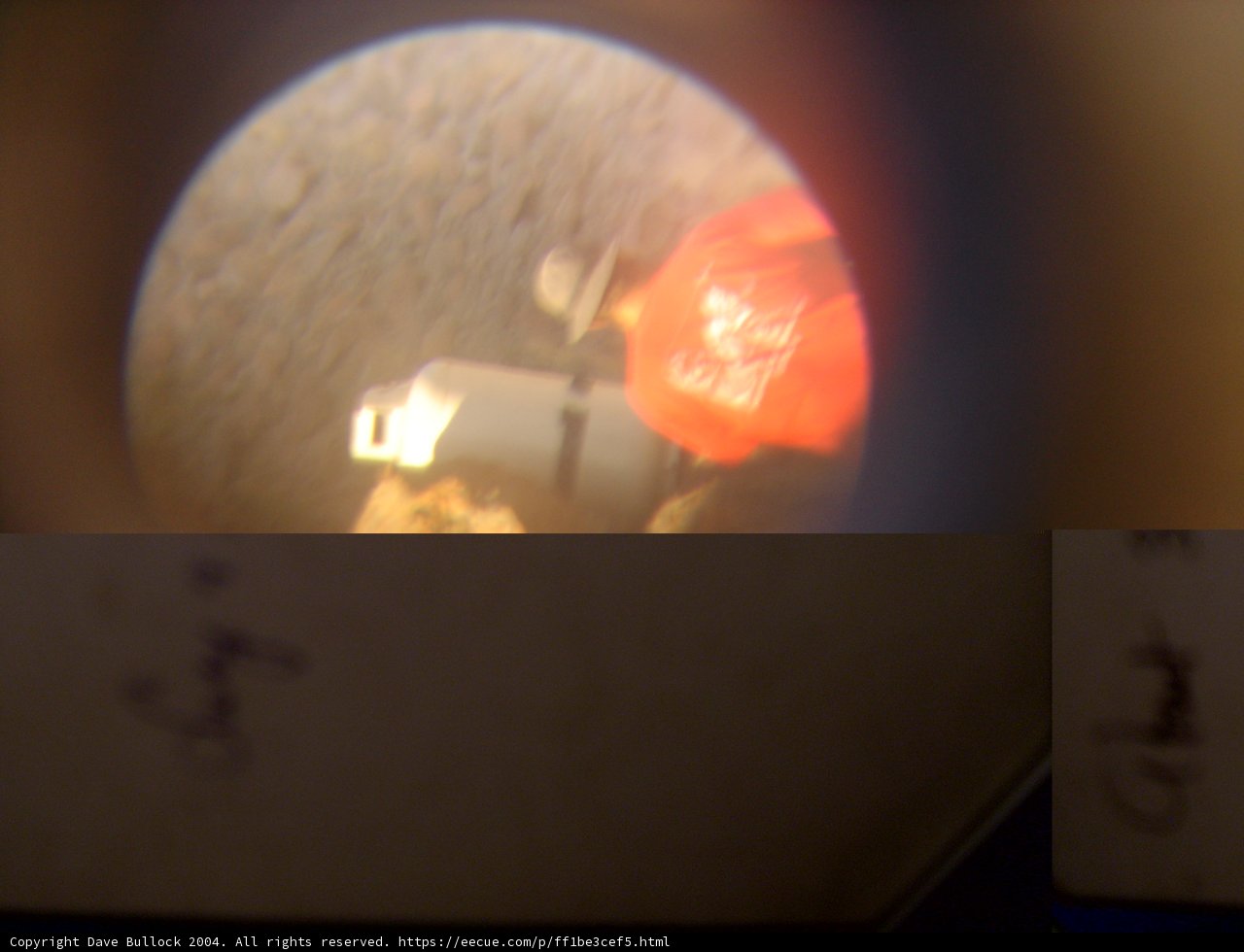 Red Sphere Through the Telescope