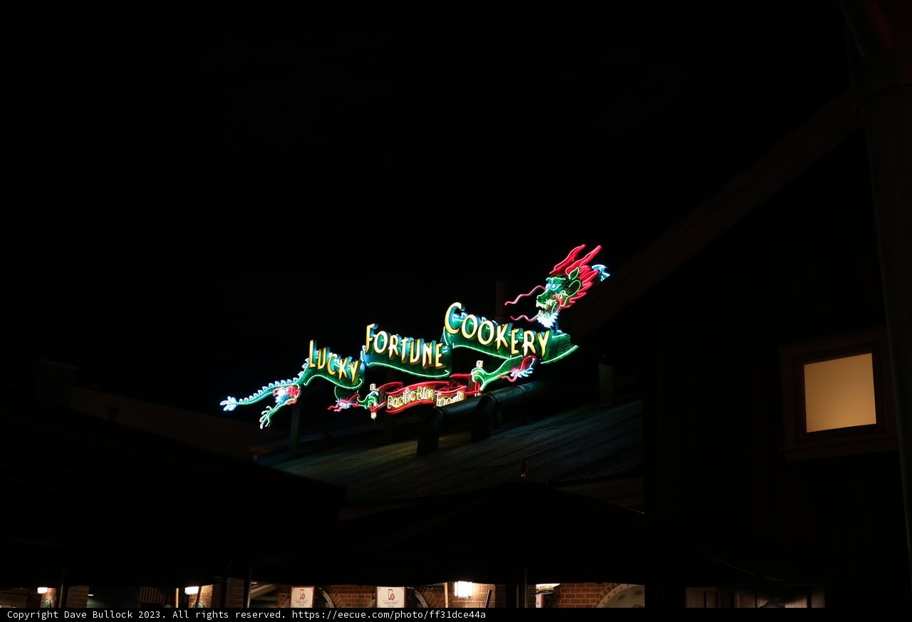 Neon Glow in the Night Sky