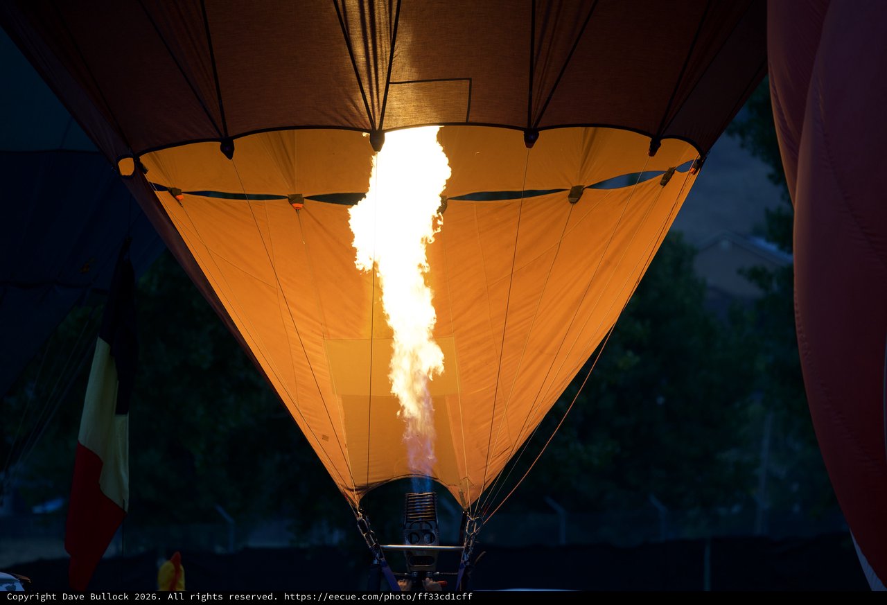 Fire Breathes Life Into Golden Hot Air Balloon