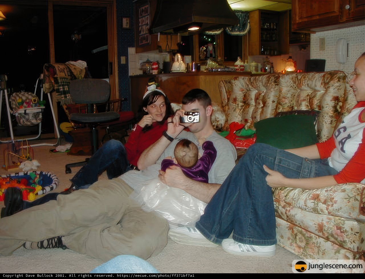 A Cozy Day with Dad and Baby on the Couch