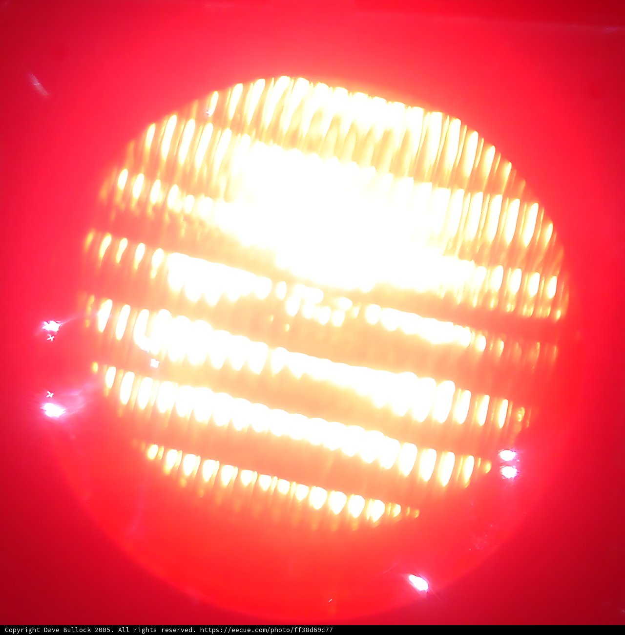 Red Traffic Light on White Background