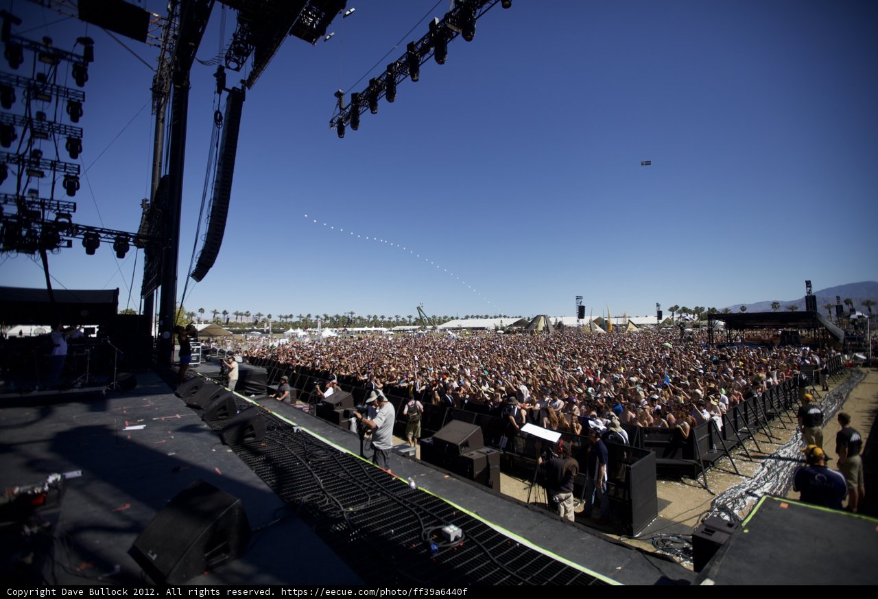 Kite Soaring Above the Concert Crowd