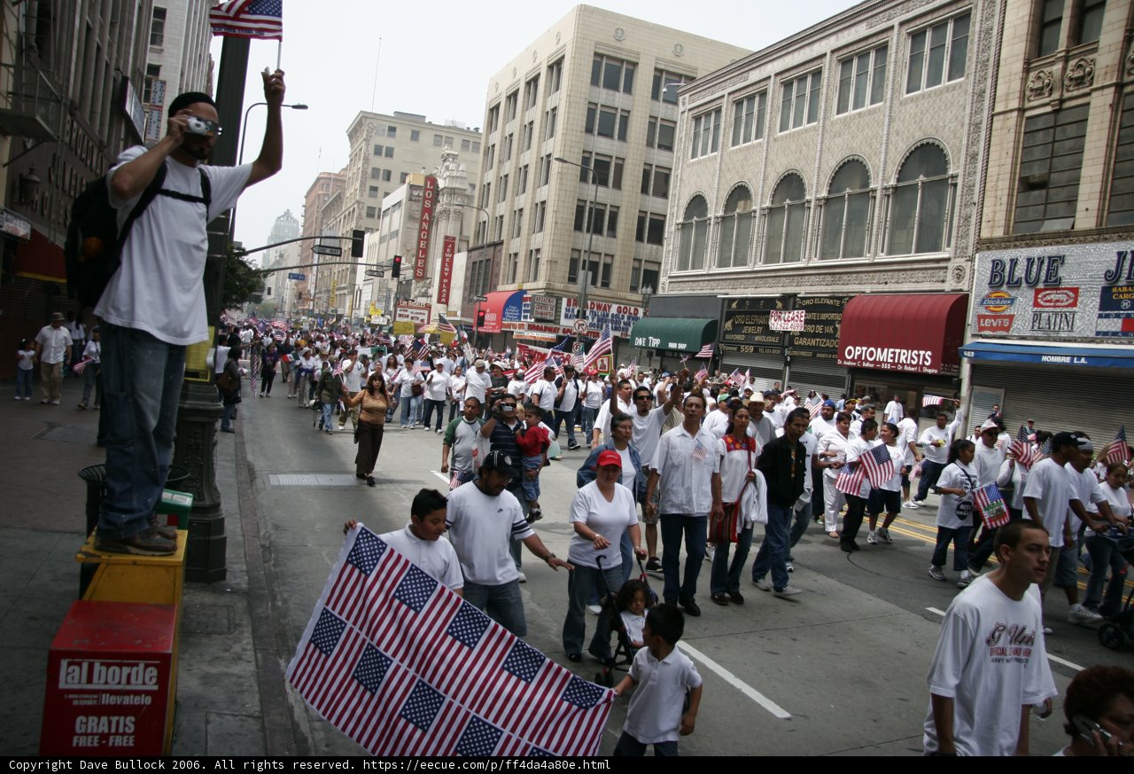 American Flags in Metropolis Parade