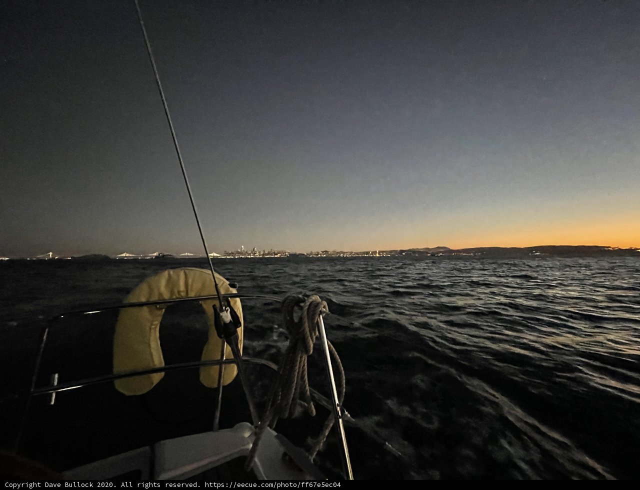 Sunset sail on San Francisco Bay