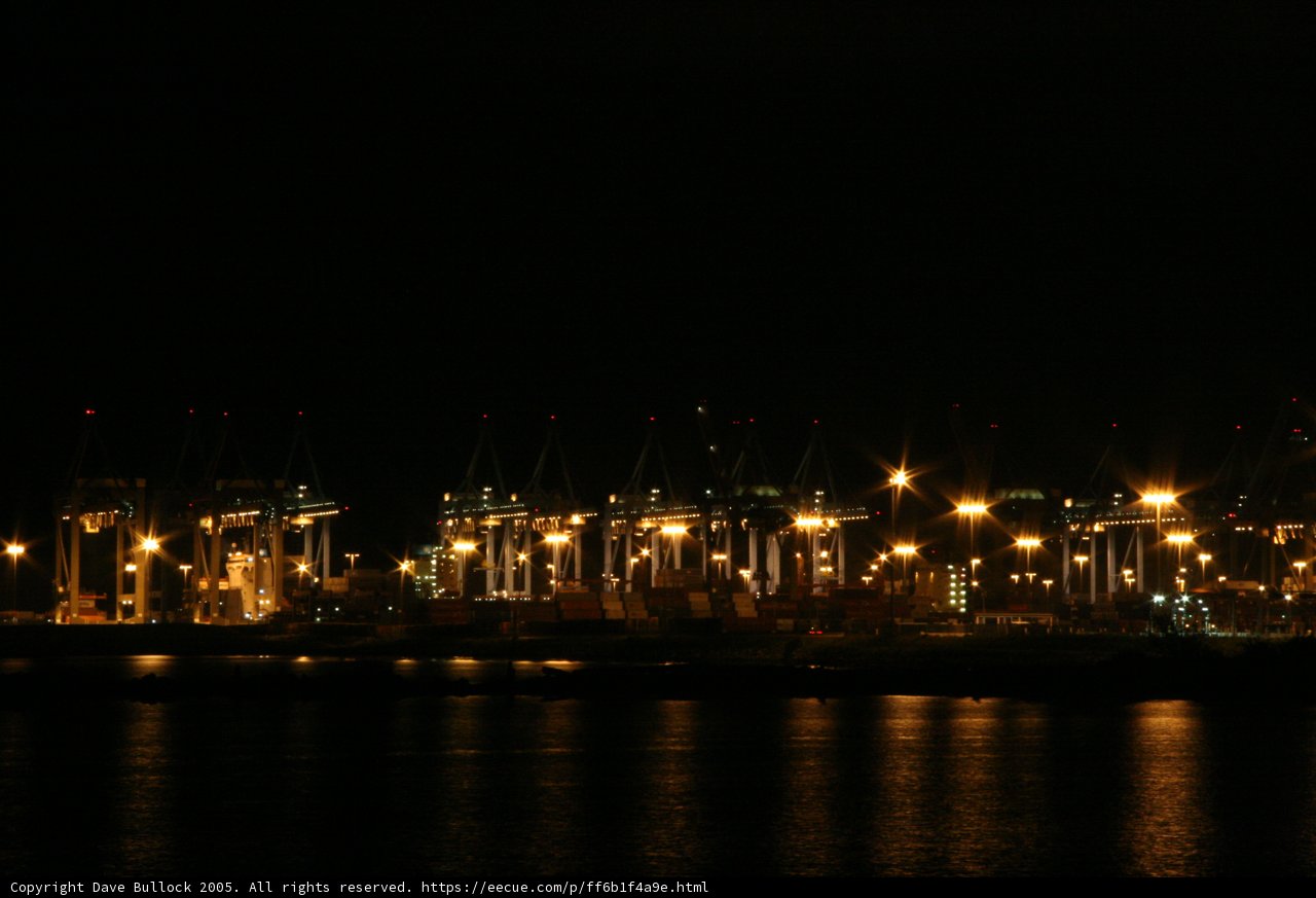 Night at the Urban Harbor
