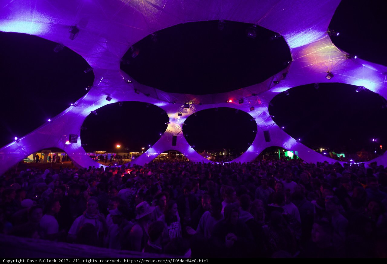 Nighttime Crowd at Coachella Concert