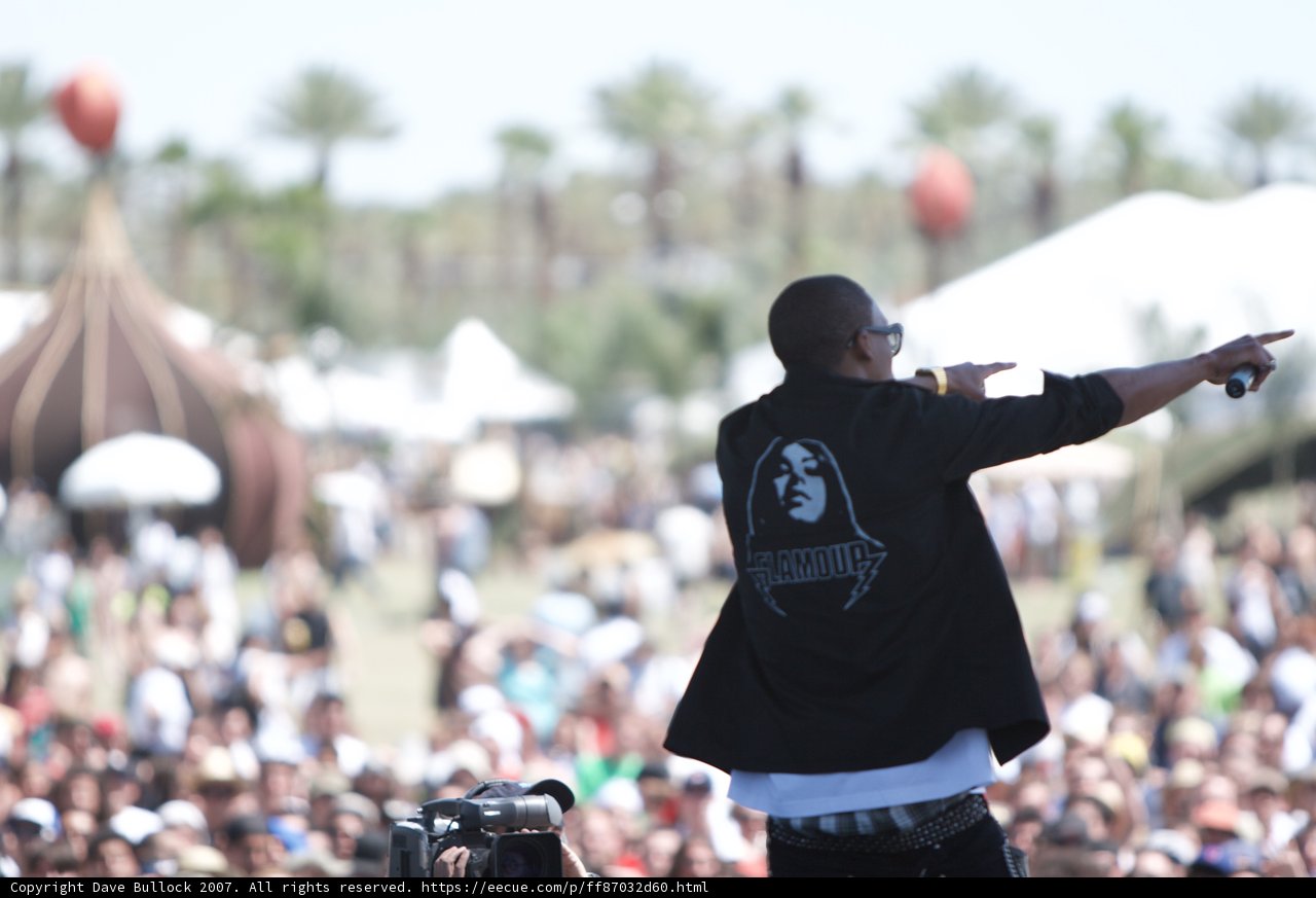 Man in Black Jacket and Shirt on Stage at Coachella Sunday 2007