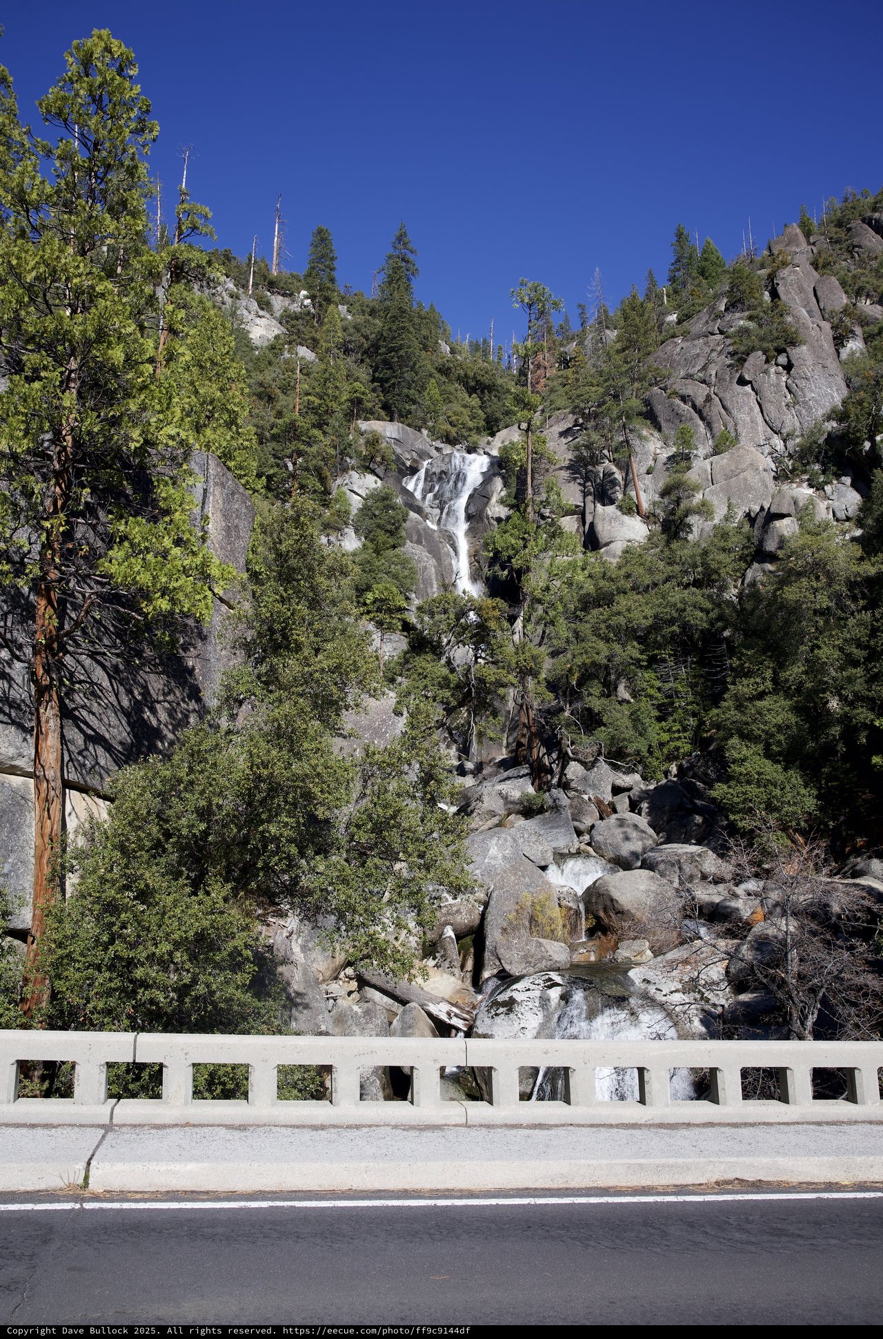 Cascade Falls Through Rocky Sierra Nevada Canyon