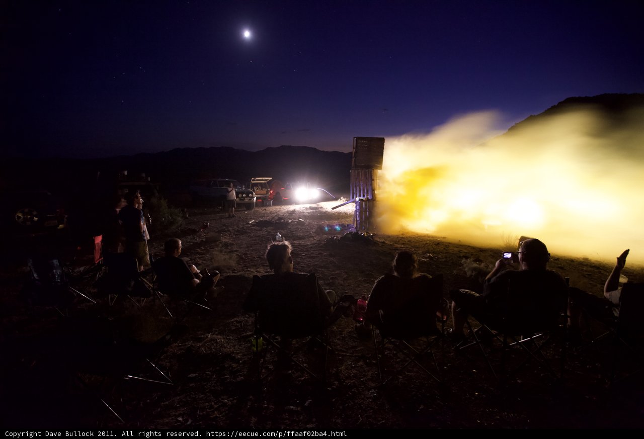 Flames Light Up the Desert Night