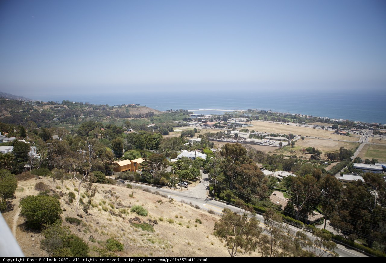 A Breathtaking View of the Ocean and Hills