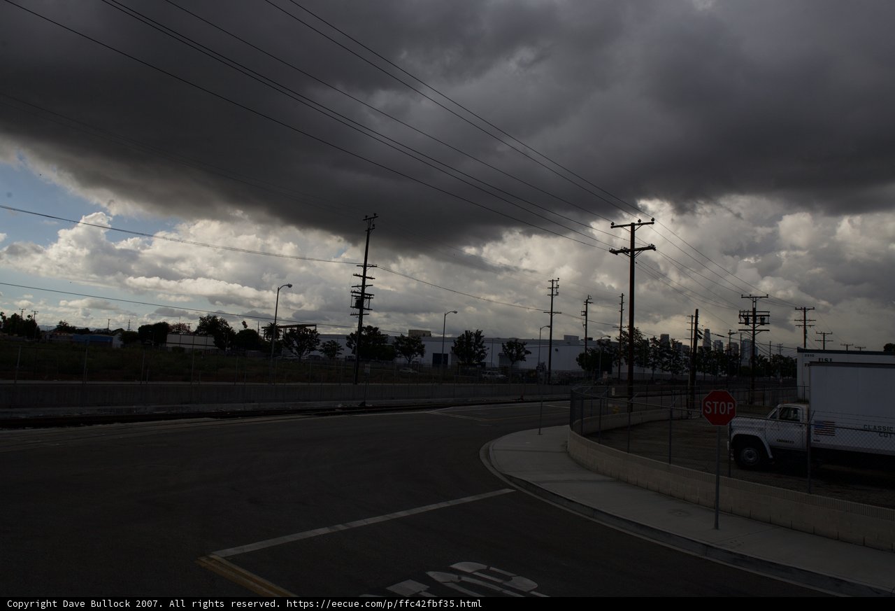 Cloudy day on the highway