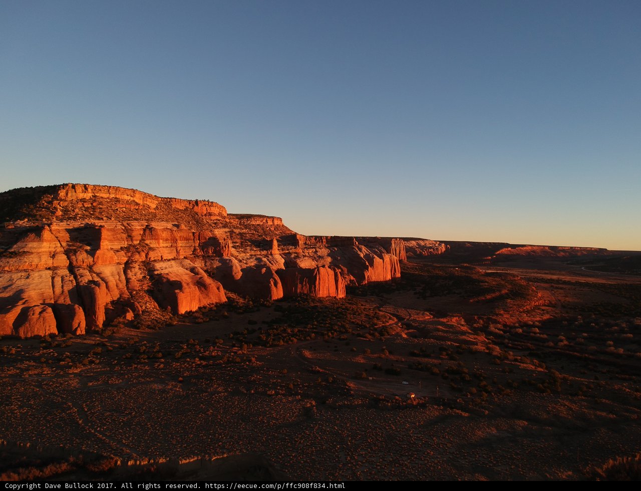 Sunset over the Red Rock Plateau
