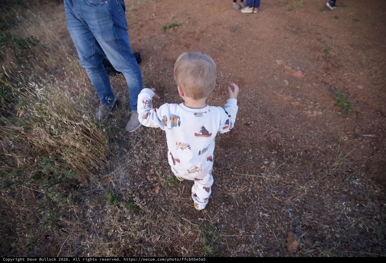 Toddler Explores Dusty Trail at Mount Diablo