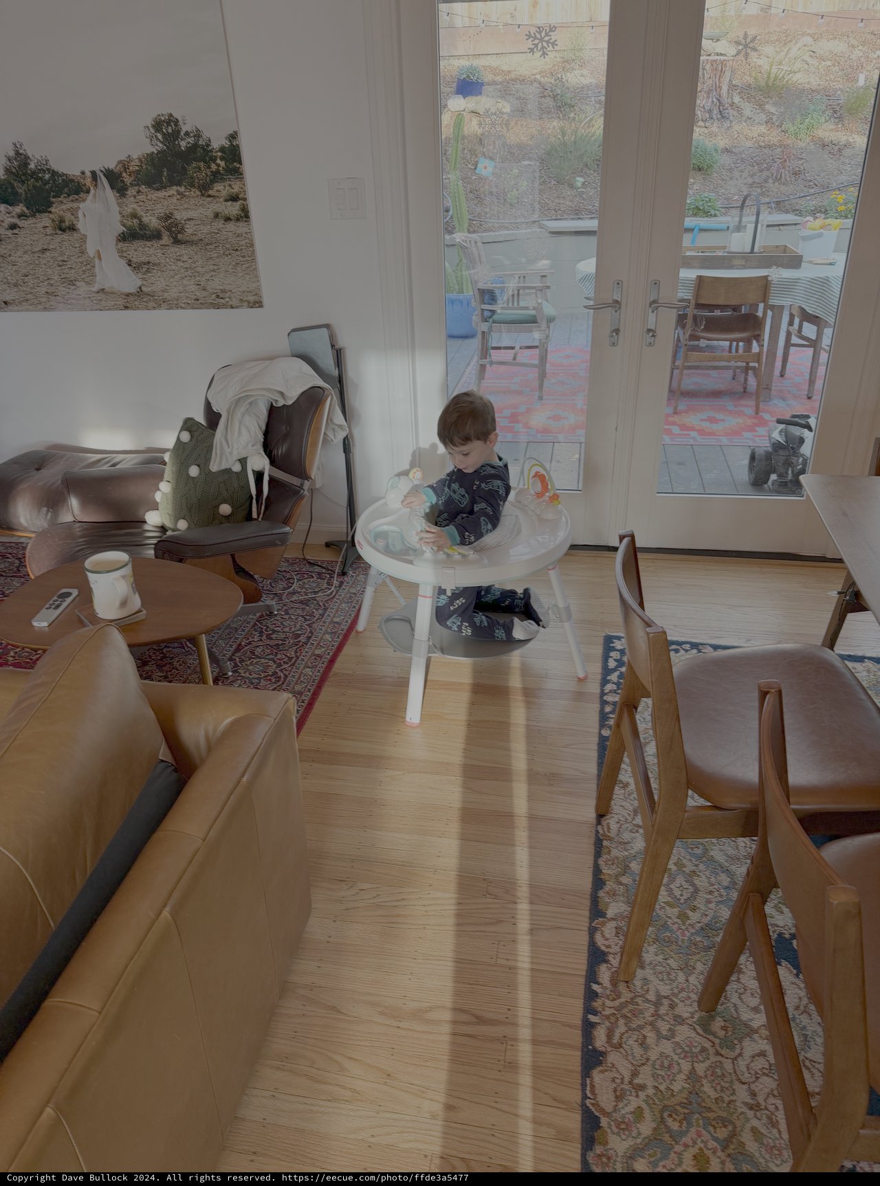 Toddler's Mealtime in Modern Living Space