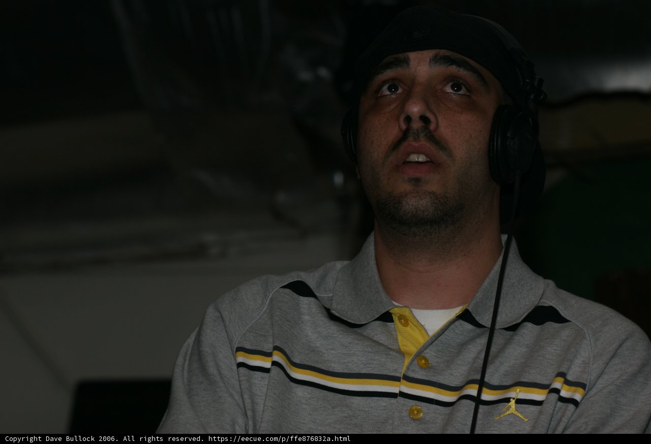 Grey Shirt and Headphones