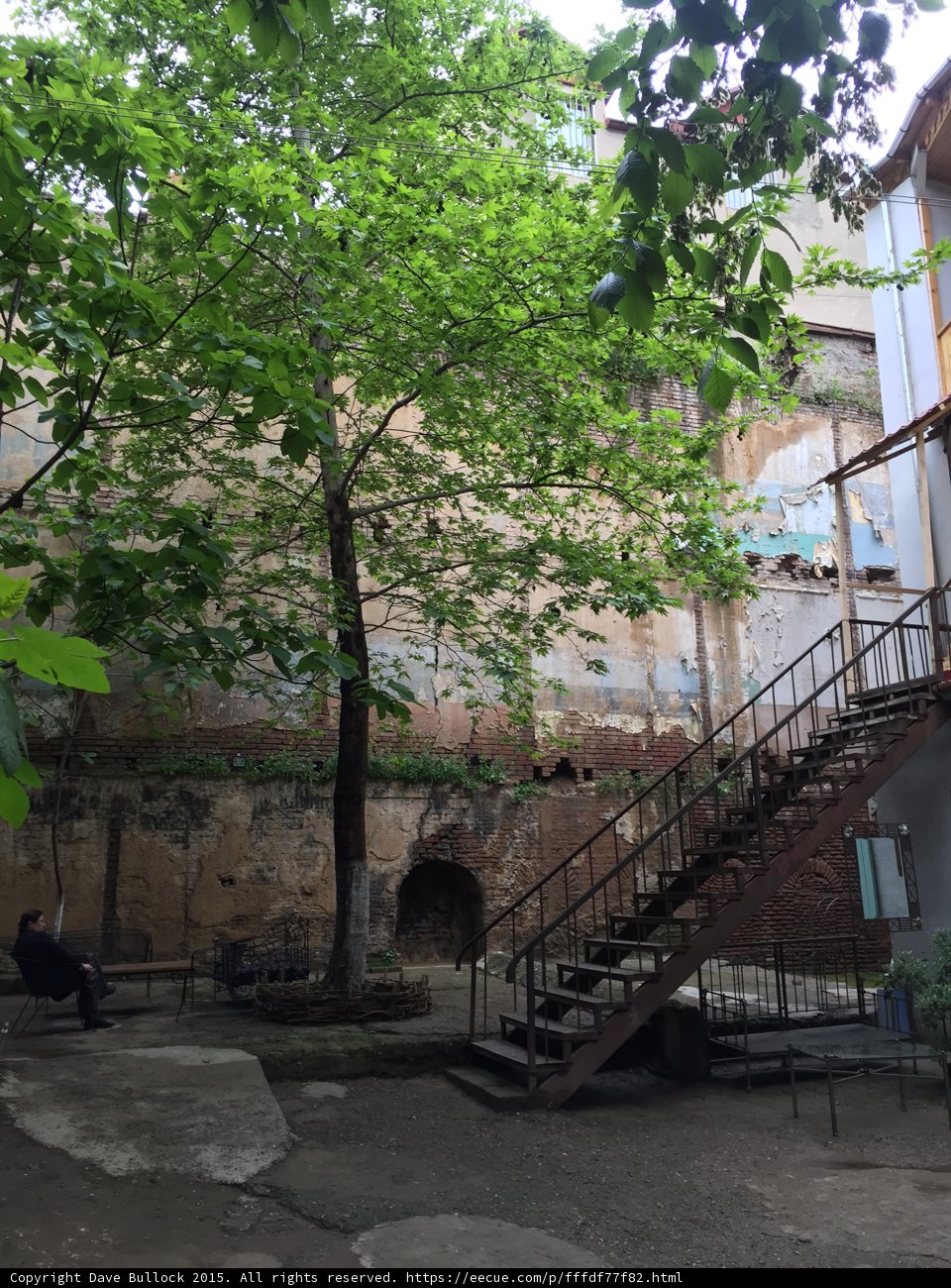 Tbilisi Courtyard with Iron Stairs