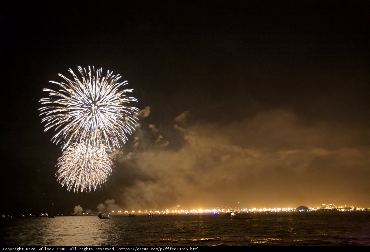 Fourth of July Fireworks Light Up the Night Sky