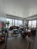 Cozy Living Room with a Furry Friend