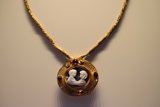 Red and Gold Pendant Necklace
