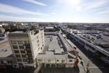 Bird's Eye View of a Busy City Parking Lot