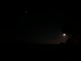Moon and Venus Meet in the Starry Night Sky
