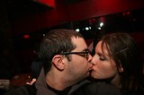 Midnight Kiss at a Dimly Lit Bar