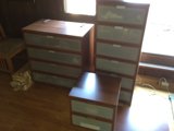 Wooden Cabinet and Drawers on Hardwood Floor