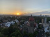 A Majestic Cityscape at Sunset