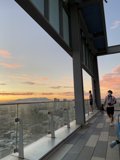 Cityscape Sunset View from a Balcony