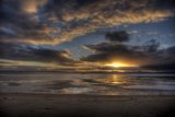 Fiery Sunset Over Ocean