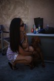 Woman and Her Canine Companion