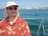 Dave B enjoying the sunny day on the lake