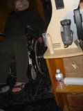 Guy Fieri Seated in Plywood Wheelchair