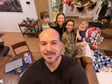 Military Family Holiday Selfie at Home
