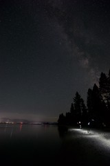 Milky Way Rises Over Lake Tahoe's Midnight Shore